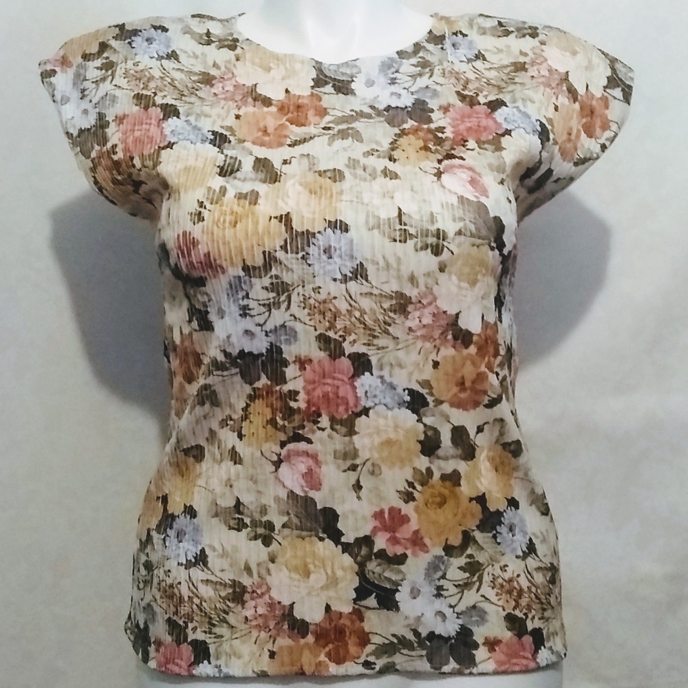 ☘️JoannaMedium/Blouse earth tone floral print